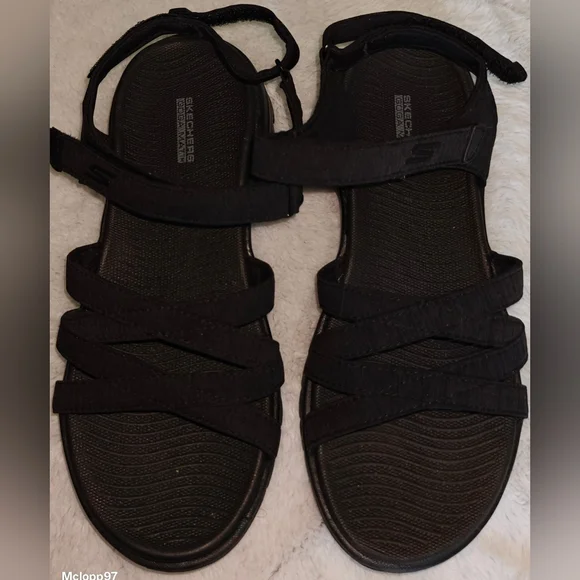 Skechers On the Go Sandals, Women's Size 8, Black - Picture 3 of 12